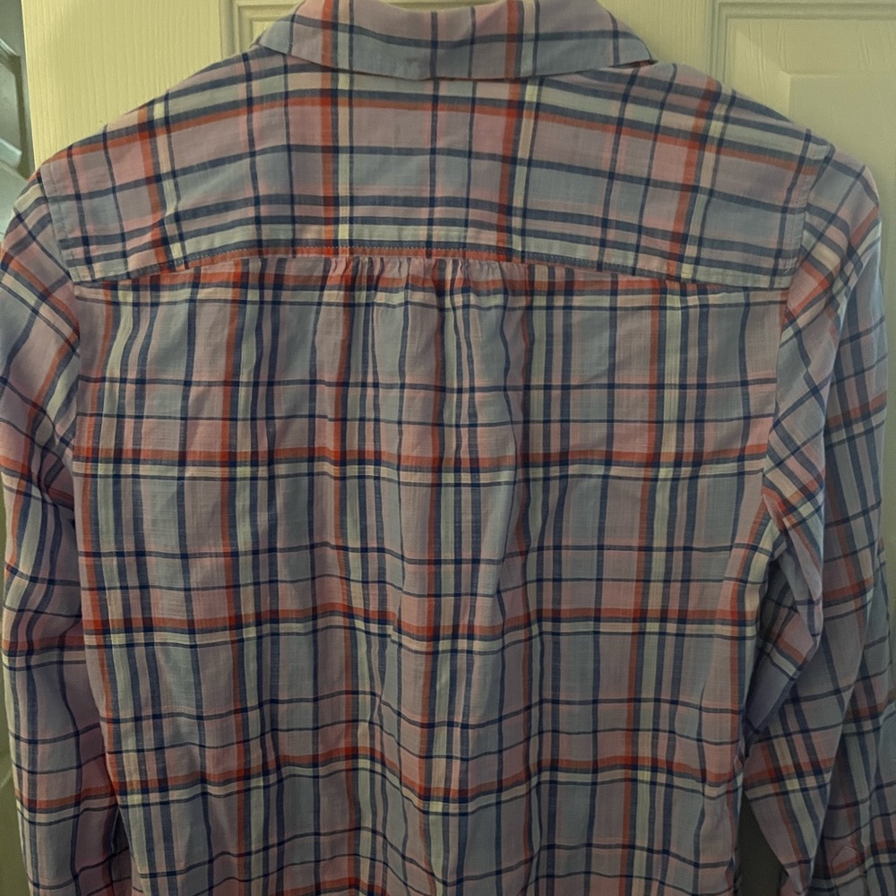 Talbots plaid button down shirt  size SP